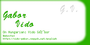 gabor vido business card